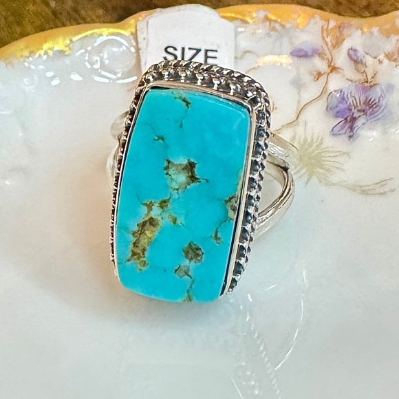 Turquoise Sterling Silver Ring (6) - Picture 5 of 6